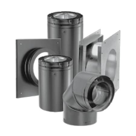 DuraVent 46DVA-KHC Black 4 x 6-5/8 Inner Diameter - DirectVent Pro Direct  Vent Pipe - Double Wall - Horizontal Termination Kit C - VentingDirect.com