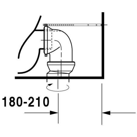 A large image of the Duravit 012809 Technical Drawing 8