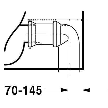 A large image of the Duravit 017009 Technical Drawing 6