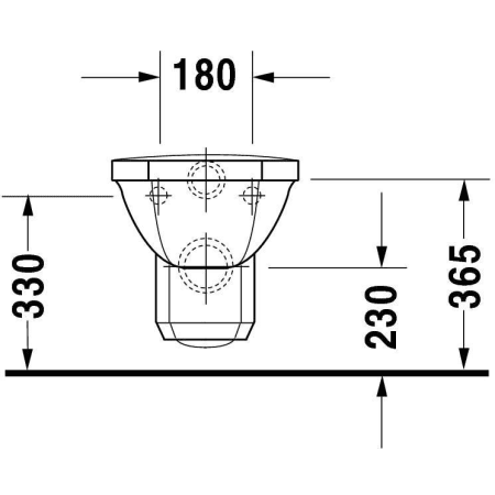 A large image of the Duravit 018209 Technical Drawing 3