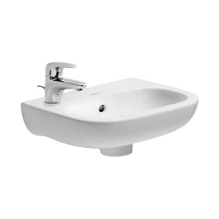 A large image of the Duravit 070536-1HOLE-L White / Glazed Underside