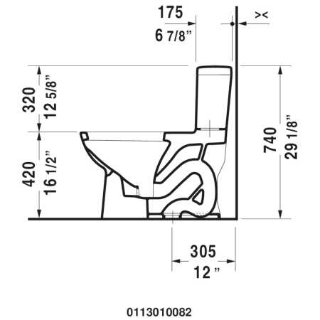 A large image of the Duravit 011301-R Alternate Image