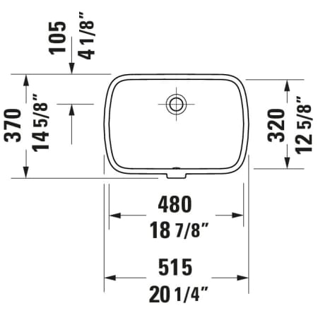 A large image of the Duravit 039848-0HOLE Alternate Image