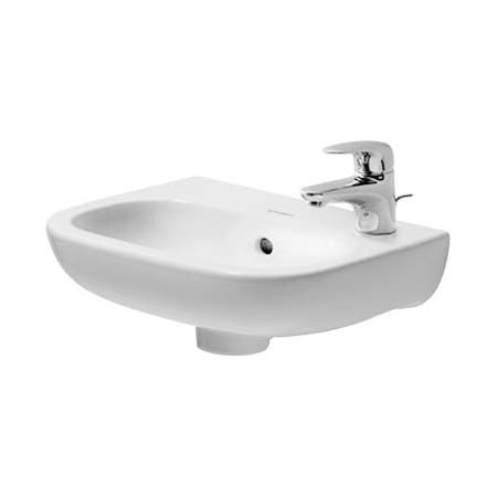 A large image of the Duravit 070536-1HOLE-R White / Glazed Underside