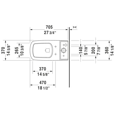 A large image of the Duravit 216001 Alternate Image