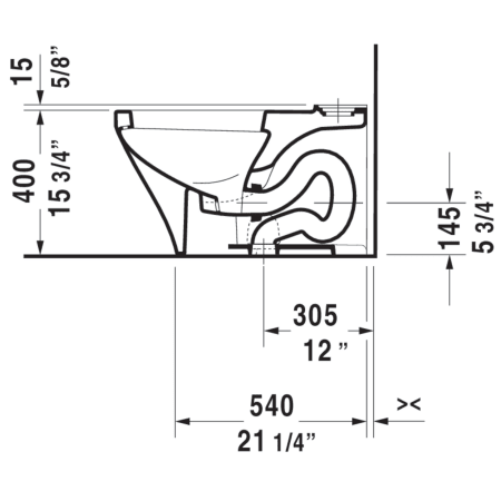 A large image of the Duravit 216001 Alternate Image