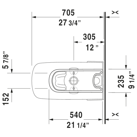 A large image of the Duravit 216001 Alternate Image