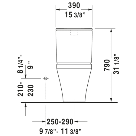 A large image of the Duravit 216001 Alternate Image