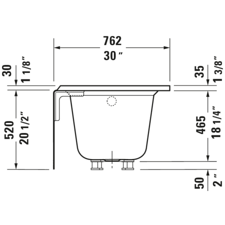 A large image of the Duravit 700356-L-20TALL Alternate Image