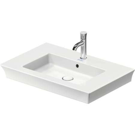 A large image of the Duravit 236375-1HOLE White WonderGliss