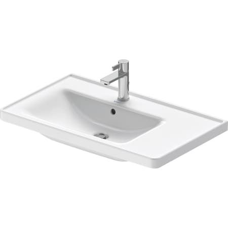 A large image of the Duravit 236980-1HOLE White / WonderGliss