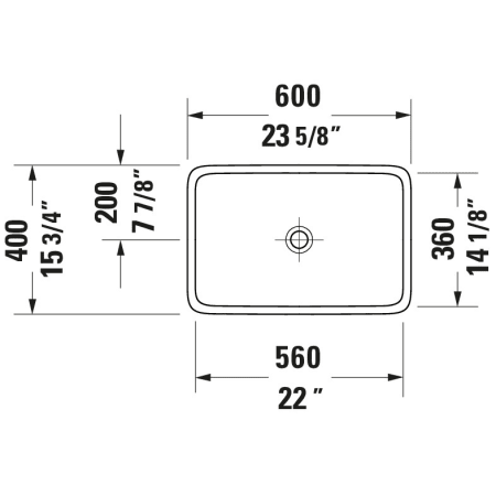 A large image of the Duravit 238360-0HOLE Alternate Image