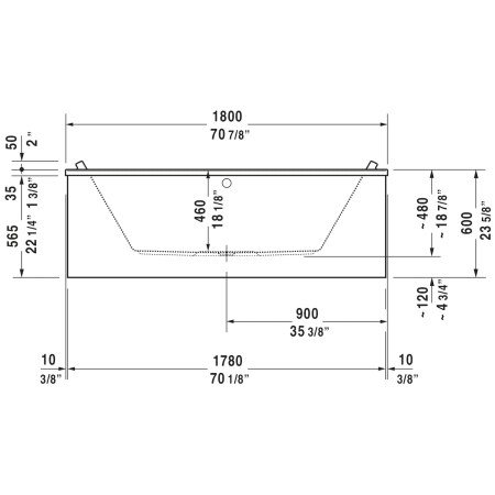 A large image of the Duravit 700339-C Alternate Image