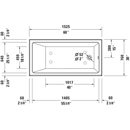 A large image of the Duravit 700653-R Alternate Image