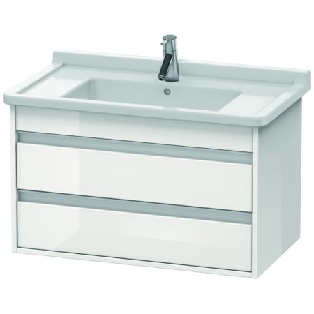 A large image of the Duravit KT6644 White High Gloss