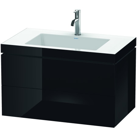 A large image of the Duravit LC6927 Black High Gloss