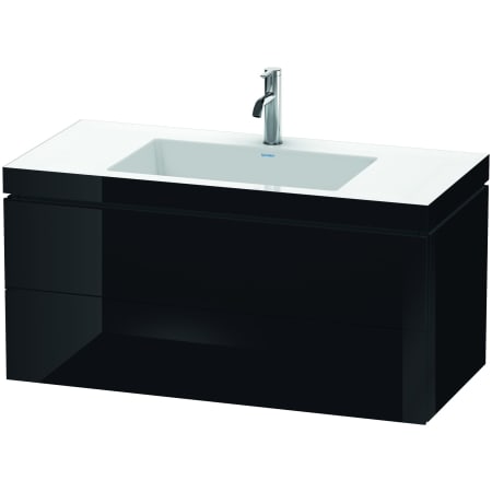 A large image of the Duravit LC6928 Black High Gloss
