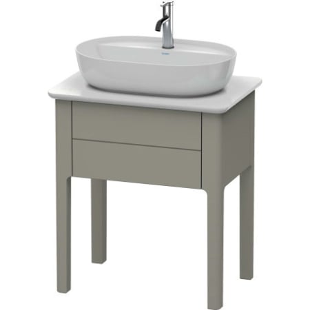 A large image of the Duravit LU9560 Stone Grey Satin Matt Lacquer