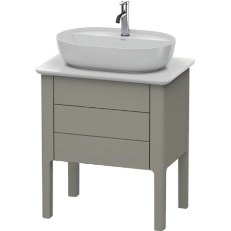 A large image of the Duravit LU9565 Stone Gray Satin Matte Lacquer