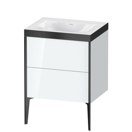 A large image of the Duravit XV4709P-0HOLE White High Gloss (Lacquer) / Black