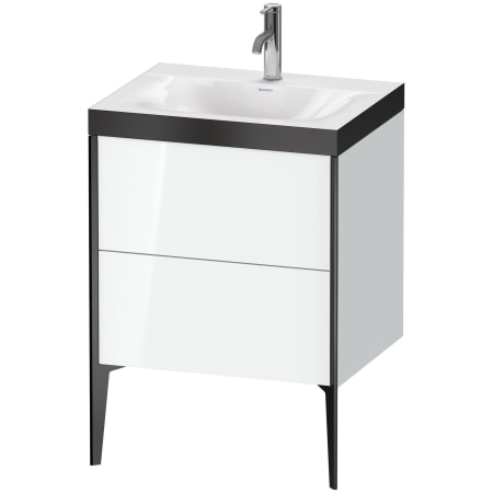 A large image of the Duravit XV4709P-1HOLE White High Gloss (Lacquer) / Black