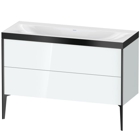 A large image of the Duravit XV4712P-0HOLE White High Gloss (Lacquer) / Black