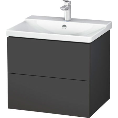 Duravit LC624404949 Graphite Matt L-Cube 24-3/8" Wood Vanity Cabinet
