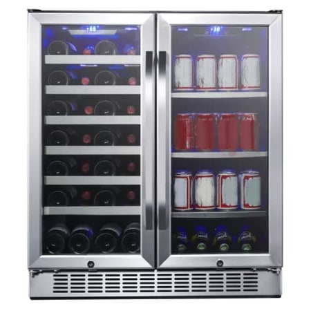 edgestar cooler beverage wine inch built french door bottle standing