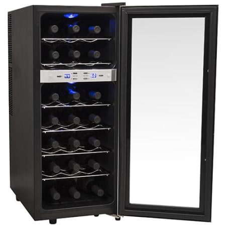 Edgestar twr215ess 21 bottle freestanding dual shop zone stainless steel wine cooler