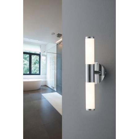 eglo 87219a chrome palermo 2 light quot wide wall sconce eglo 87219a chrome palermo 2 light quot wide wall sconce