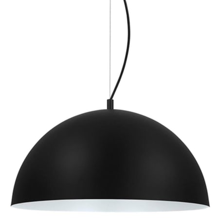 A large image of the Eglo 205292A Structured Black / Matte White