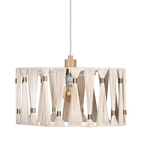A large image of the Eglo 205817A Brushed Brass / Beige