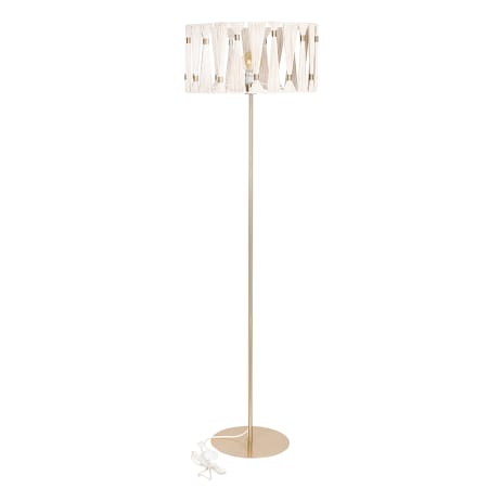 A large image of the Eglo 205821A Brushed Brass / Beige