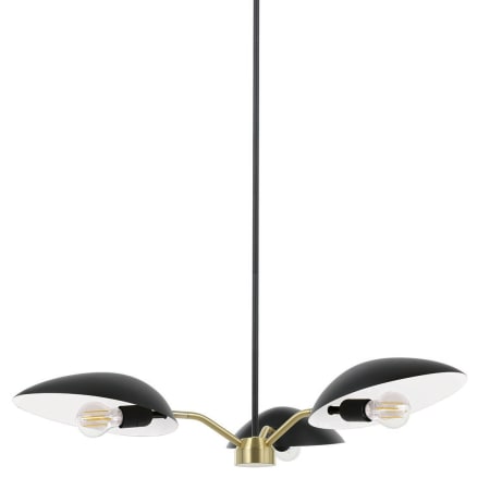 A large image of the Eglo 205881A Black / Brushed Brass / White