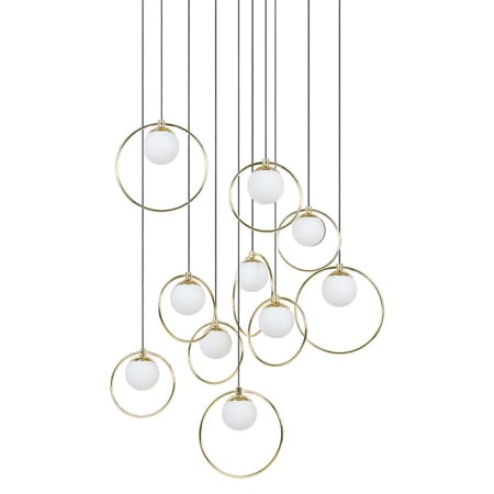 A large image of the Eglo 206084A Black / Polished Brass / White