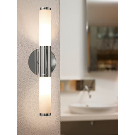 eglo 87219a chrome palermo 2 light quot wide wall sconce eglo 87219a chrome palermo 2 light quot wide wall sconce