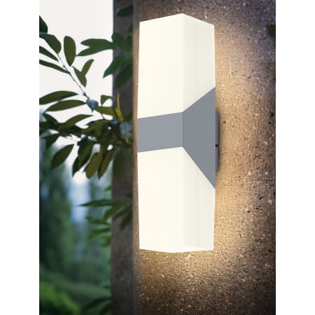 eglo 94118a silver roffia 4 quot wide 2 light led outdoor wall sconce lightingdirect com eglo 94118a silver roffia 4 quot wide 2 light led outdoor wall sconce lightingdirect com