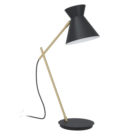 A large image of the Eglo 98864A Structured Black / Brushed Brass