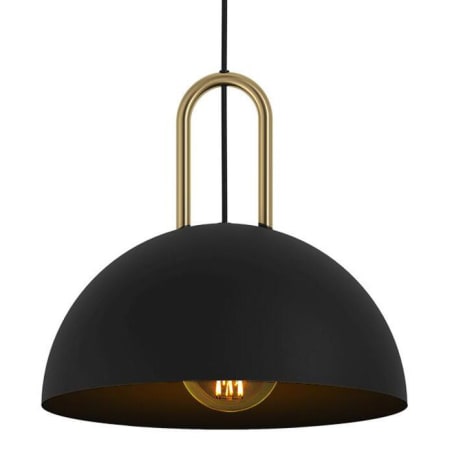 A large image of the Eglo 99693A Structured Black / Brushed Brass