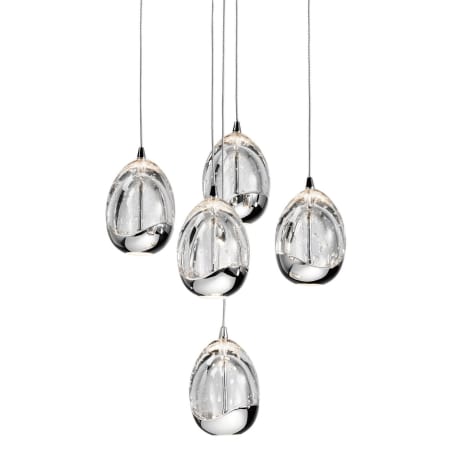 A large image of the Elan Lavinia Multi-Light Pendant Chrome