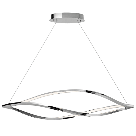 A large image of the Elan Meridian Large Linear Chandelier Chrome
