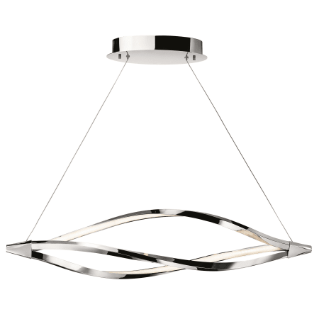 A large image of the Elan Meridian Linear Chandelier Chrome