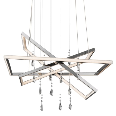 A large image of the Elan Maze Chandelier Chrome