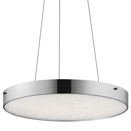 A large image of the Elan Crystal Moon Small Pendant Chrome