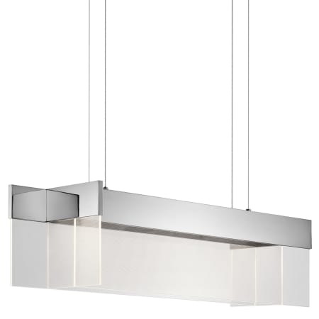 A large image of the Elan Geo Linear Chandelier Chrome