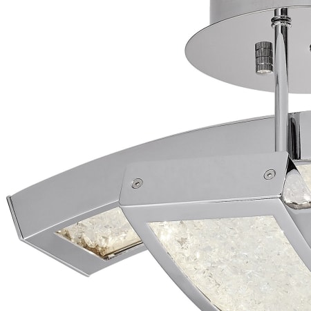A large image of the Elan Crushed Ice Cross Semi-Flush Elan Crushed Ice Cross Semi-Flush