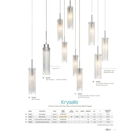 A large image of the Elan Krysalis Vanity Light Elan Krysalis Vanity Light