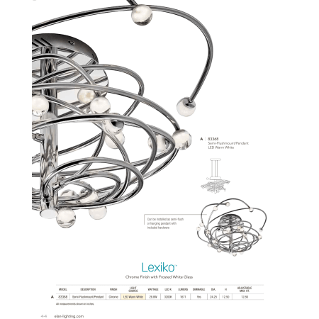 A large image of the Elan Lexiko Semi-Flush Elan Lexiko Semi-Flush
