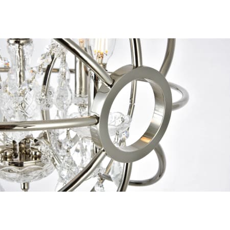 A large image of the Elegant Lighting 1130D17 1130D17 in Polished Nickel with Royal Cut Clear Crystal