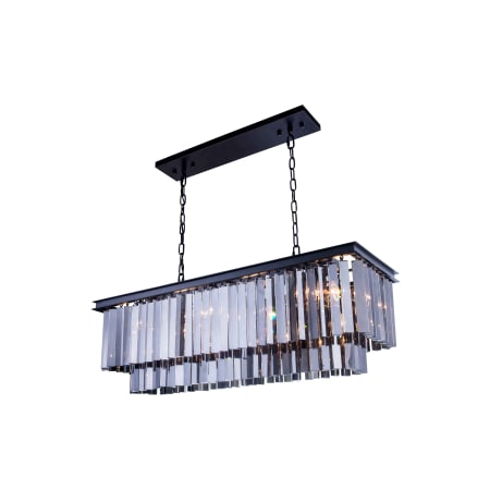 A large image of the Elegant Lighting 1202D40 Pictured in Mocha Brown with Silver Shade Crystal